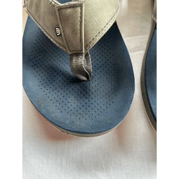 Men's Cobain Flip Flops Size 11 Blue/Gray Summer, Comfort - Picture 6 of 7